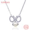 Линдон Стерлингового Серебра 925 Классическое Женское Ожерелье Кулон Циркон Модный Подарок