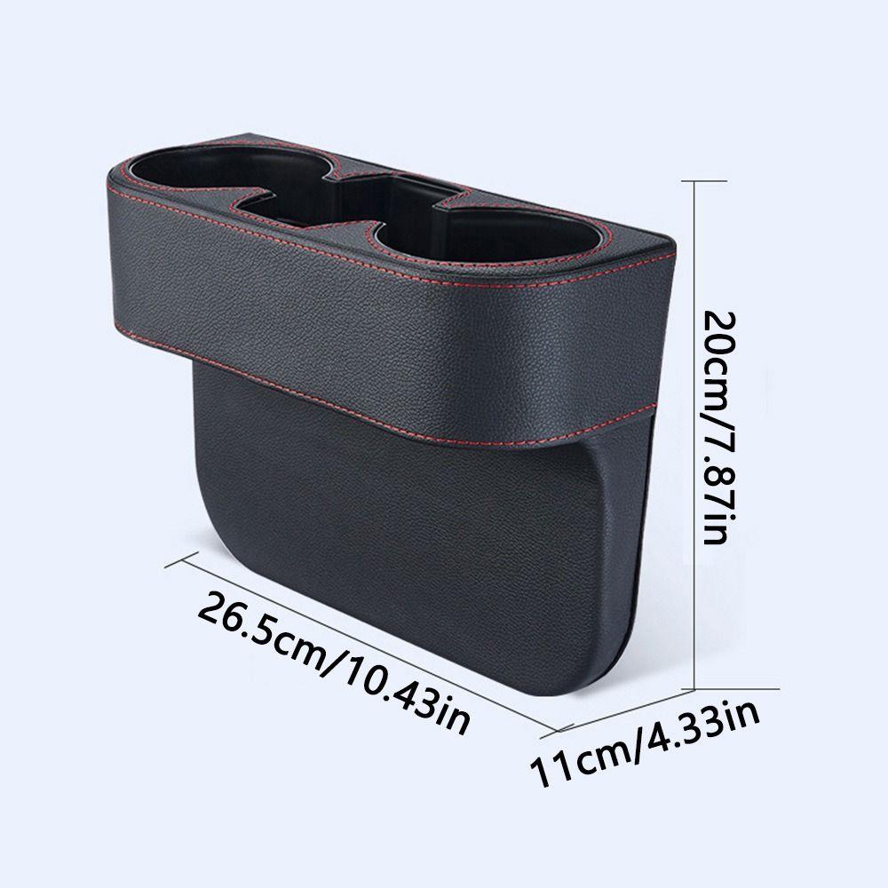 Multifunctional Car Leather Cup Holder PU Leather Gap Filler Storage Box  Truck Interior