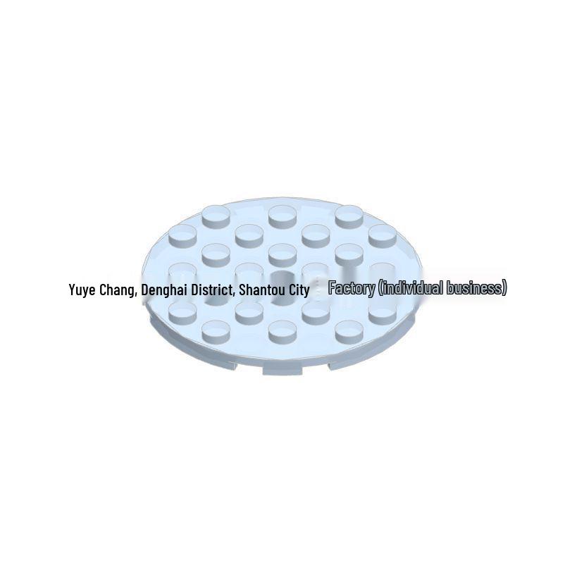 Compatible 6x6 Round Plate, Small Particles, High-Tech MOC Interlocking Building Block Accessories