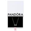 PANDORA Ювелирные изделия Искрящееся Колье Бесконечность Женское Стерлинговое Серебро Кубический Цирконий 19,7 дюймов