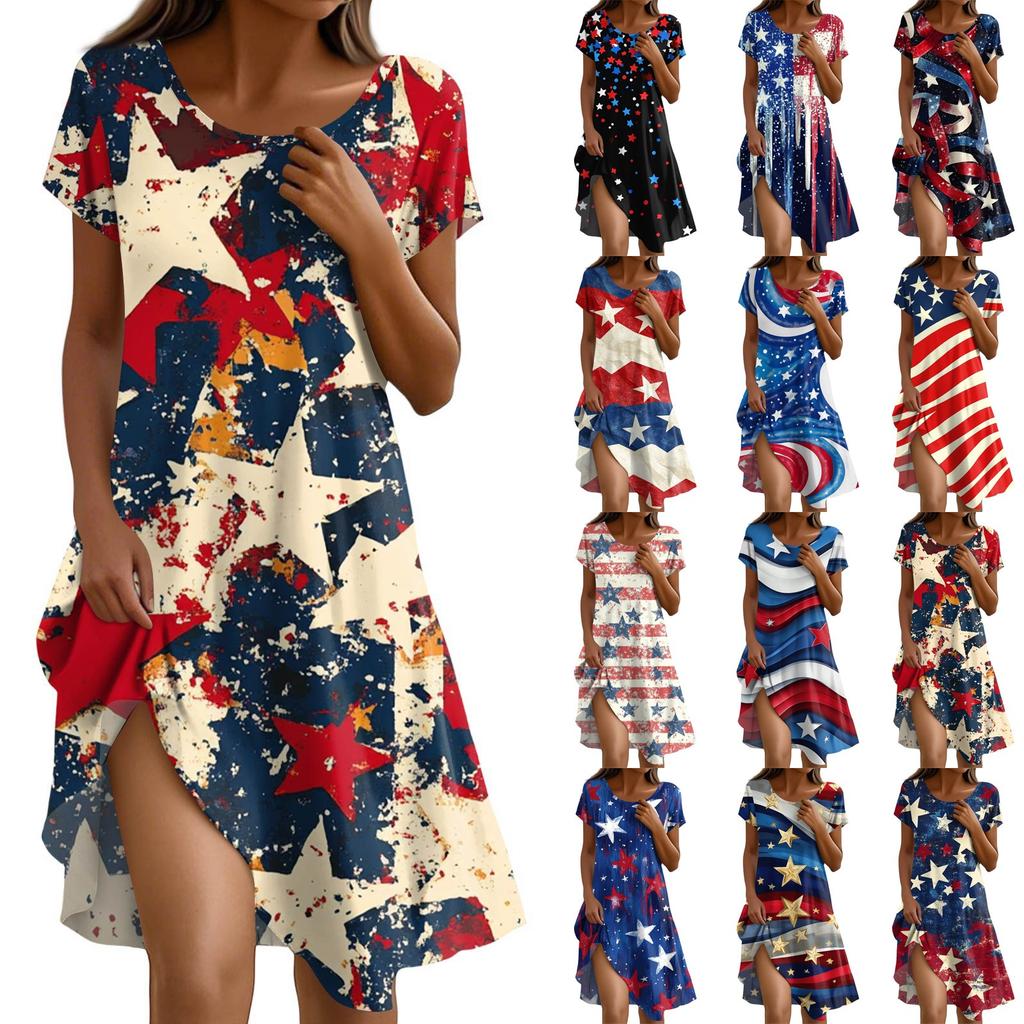 Платье в стиле бохо с коротким рукавом для женщин, повседневное, свободного кроя, летнее, сарафан с цветочным принтом и карманами