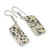 Dalmation Jasper Gemstone 925 Sterling Silver Jewelry Earring 1.89"