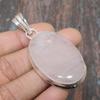 Rose Quartz Gemstone 925 Sterling Silver Handmade Wonderful Jewelry Pendant