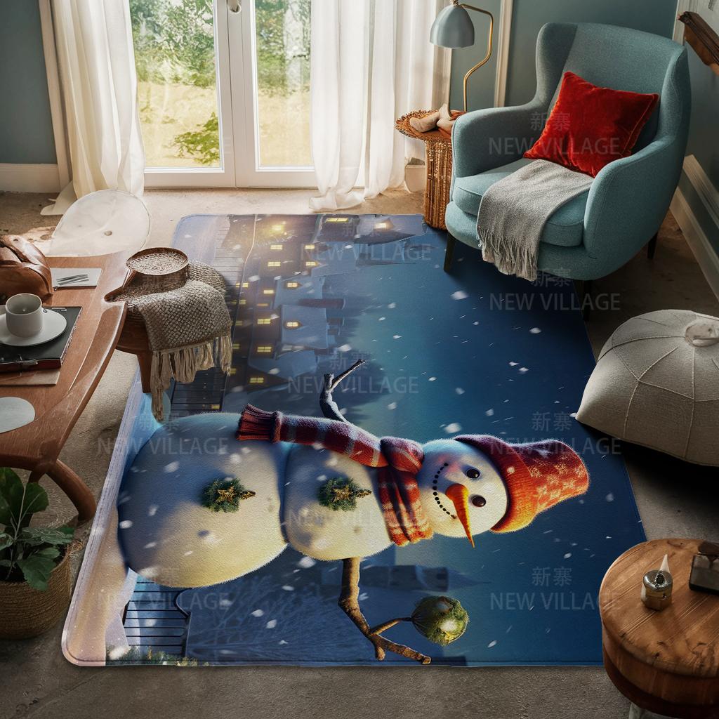 Ковер у входа в дом Домашний коврик у двери Гостиная Ванная Комната Ноги ванная комната Нескользящие коврики с водопоглощением для ванной Счастливого Рождества зима