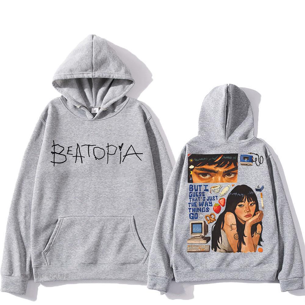 Beabadoobee Ретро Худи с графическим принтом Эстетичная Толстовка с капюшоном Флисовая одежда Винтажные Толстовки Пуловеры
