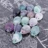 1pc Natural Quartz Crystal skull Carved Rainbow fluorite Hedgehog stone healing