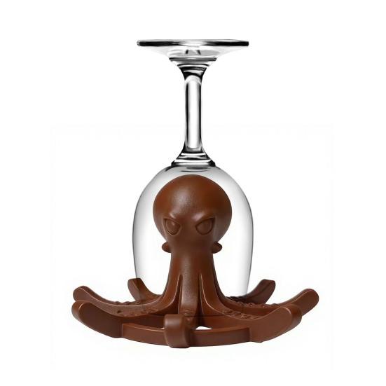Octopus-Shaped Cup Drying Rack with 8-Arm Creative PLA Water Bottle Holder for Mugs Glasses Tumblers Space-Saving Countertop Organizer for