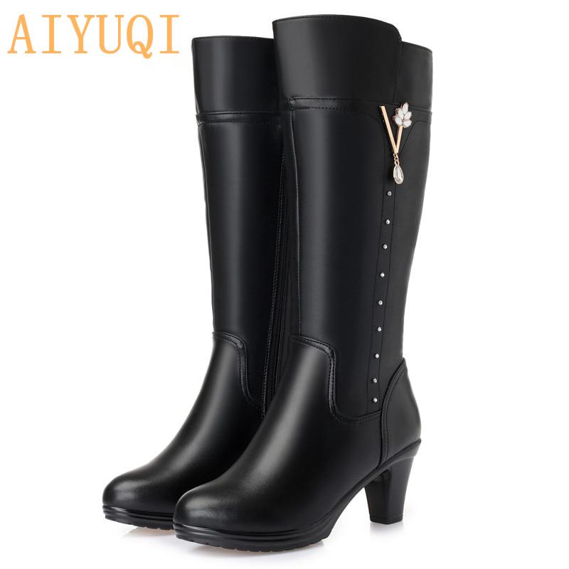 Faux leather women boots