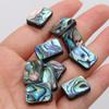 5Pcs Natural Abalone Shell With Hole Rectangular Loose Beads for Jewelry Making DIY Necklace Bracelets Earrings Accessories Craft 12x16mm