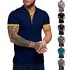Men's Summer Casual Solid Color Loose Lapel Golf Shirts Men's Polo Shirts T-Shirts Men's Tops