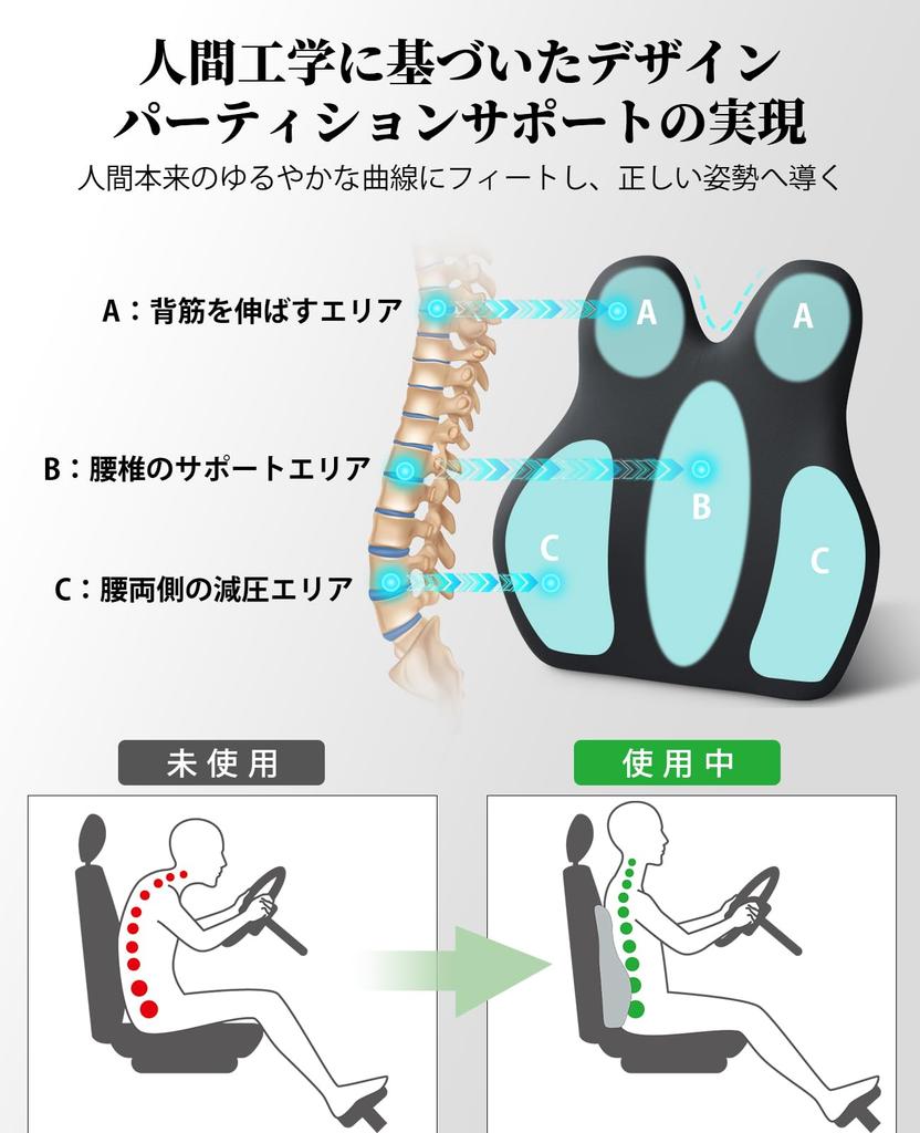 Подушка для поясницы из пены с эффектом памяти Эргономичная подушка для автомобильного сиденья Регулируемое крепление Идеально для долгих поездок или в качестве подарка Подушка, Подушка, Опора для спины, Опора,