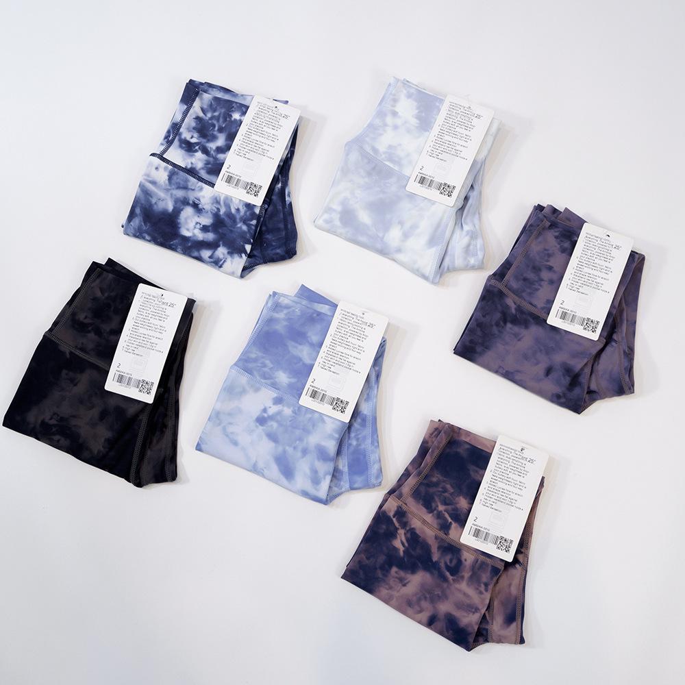 Женские леггинсы для йоги с высокой талией, быстросохнущие, с принтом тай-дай