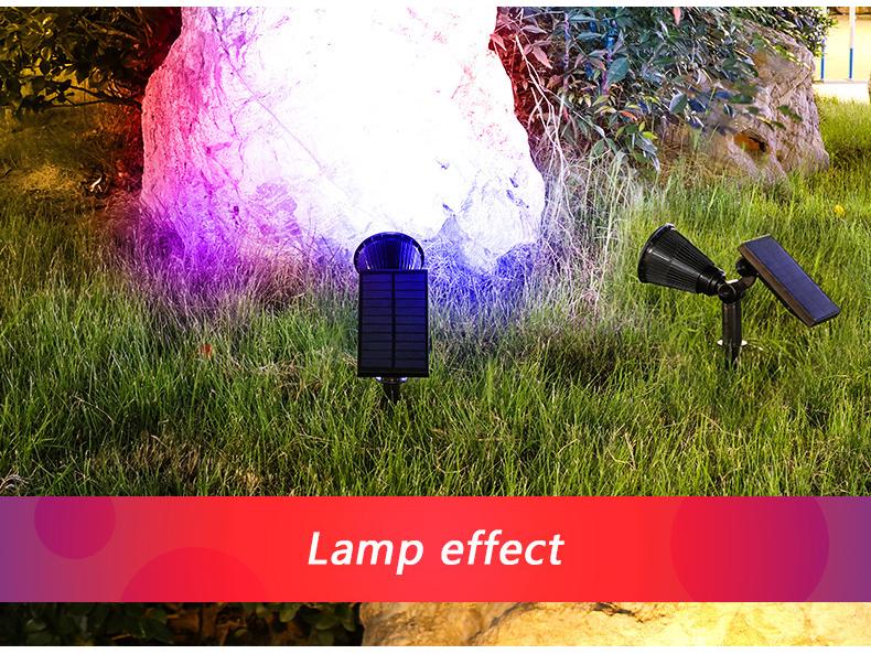 Уличный солнечный водонепроницаемый ландшафтный прожектор для газона и сада