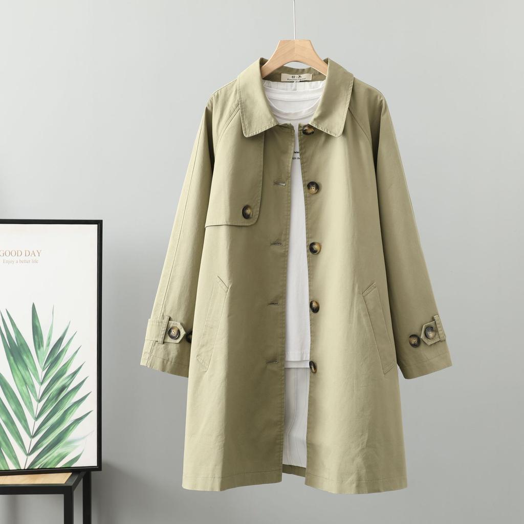 Женские свободные карманы на пуговицах, повседневные длинные тренчи, куртка с капюшоном, большие размеры