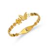 European-American Stainless Steel Butterfly Bracelet with Gold Edge - Fashionable Women's Openable Jewelry