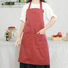Bib Aprons with 2 Pockets for Women Men Chef Heat Resistant Adjustable Tie Large Pockets Kitchen Cooking Apron