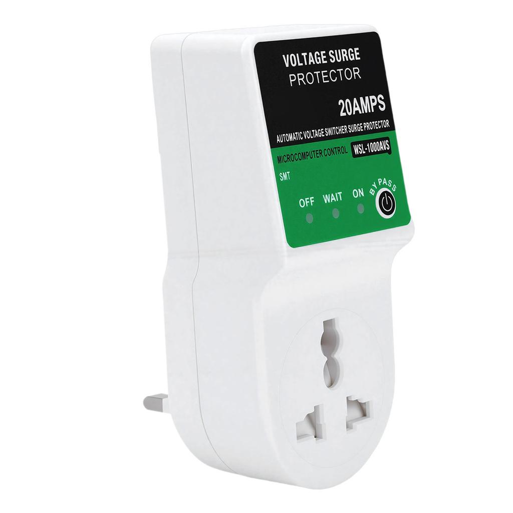 20A Voltage Protector Outlet Over Under Voltage Protective Device for Home Appliances 3 Prong Socket UK Plug