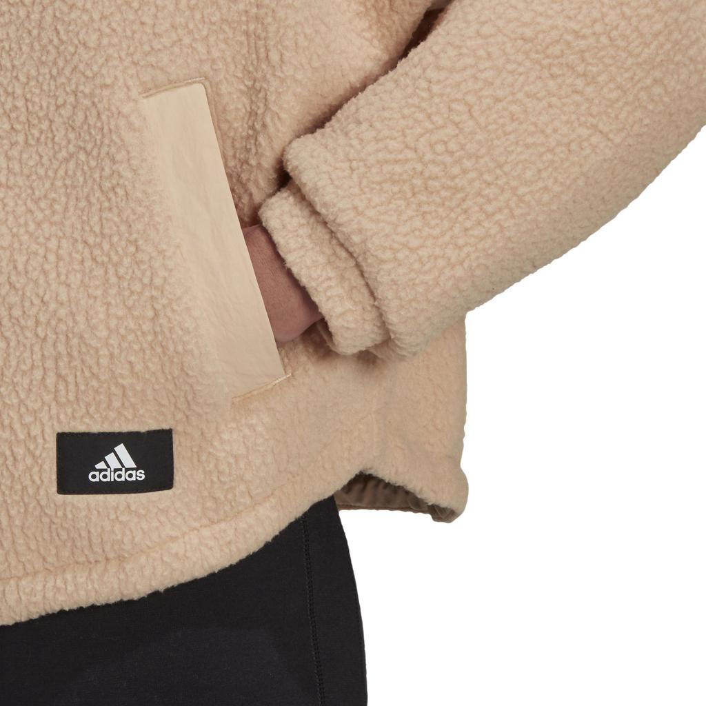 adidas Спортивная куртка из шерпы женская Абрикосовая H24177