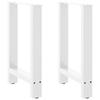 VidaXL Ножки для обеденного стола Белые 2 шт. 50 x (72-73) см Сталь 4013301