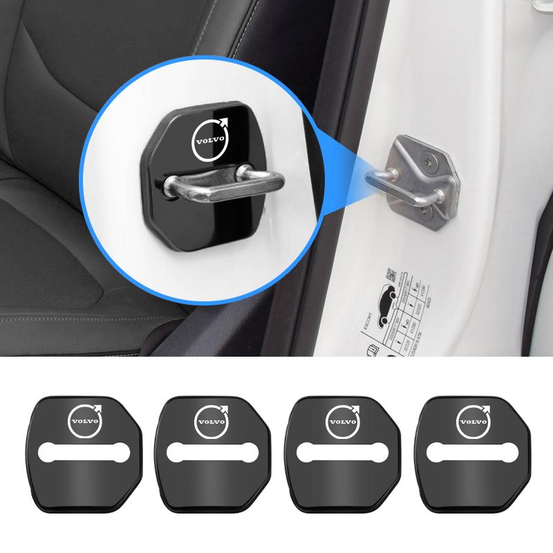 4pcs Car Door Lock Cover Antirust Protective Cap For Volvo Xc60 XC40 EX40 Xc90 S60 S90 EX30 V40 V60 V50 V90 S80 C40 V70 XC70 C30