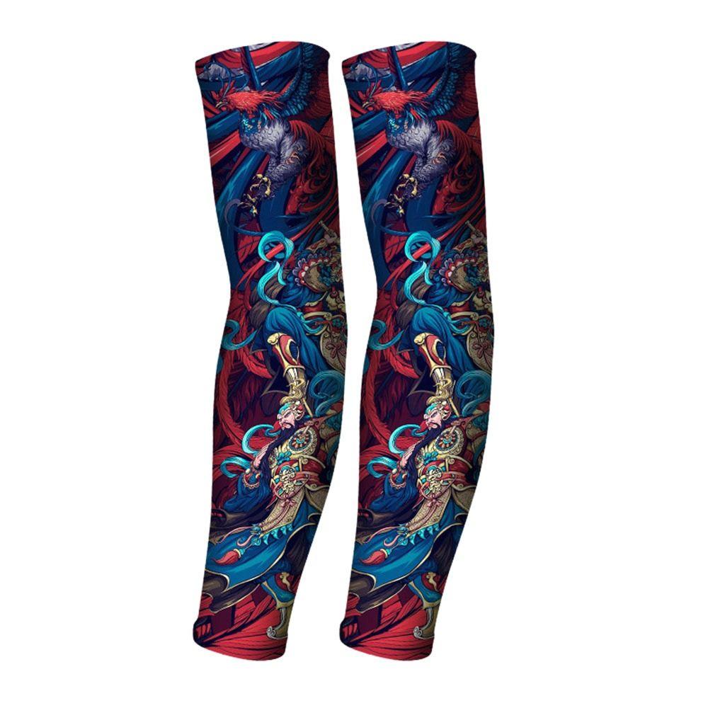 Protection Outdoor Sport Basketball Arm Cover Sun Protection Tattoo Arm Sleeves Flower Arm Sleeves