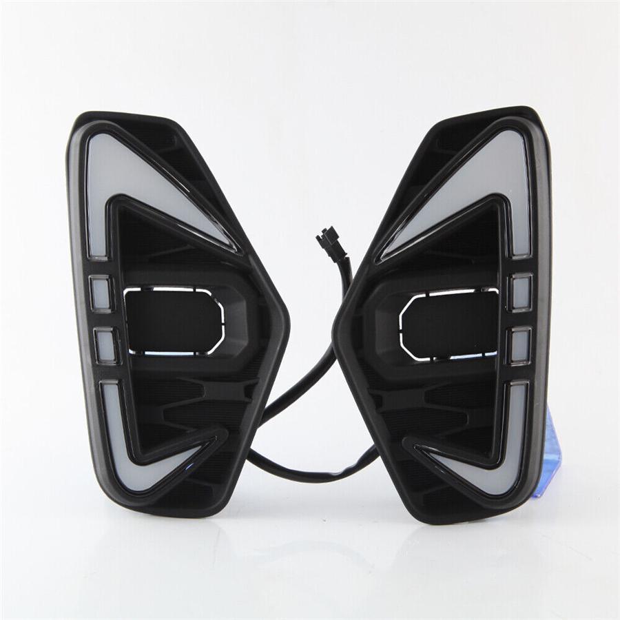 2x LED DRL Daytime Running Light Fog Turn Signal Lamps For Nissan Navara 2020-22