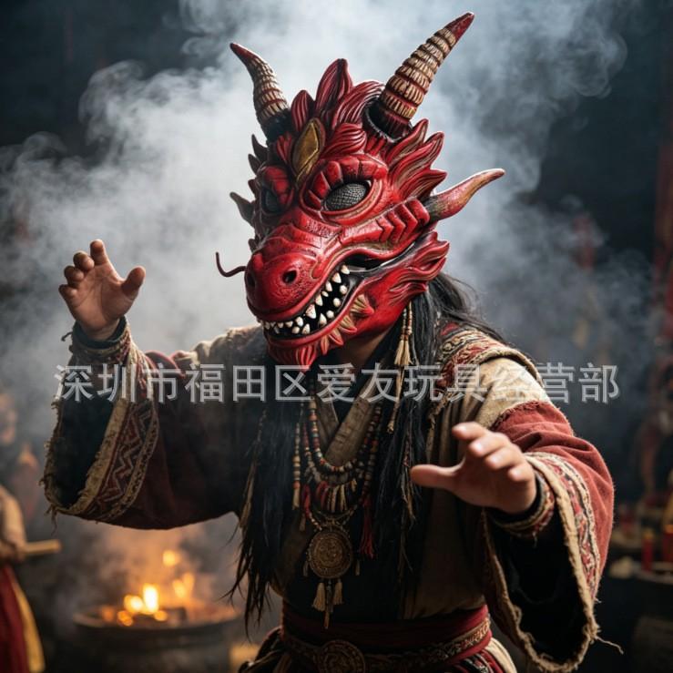 Новая латексная носимая маска дракона, Головной убор дракона для Dungeons & Dragons, Хэллоуин, Вечеринка, Косплей, Наряд