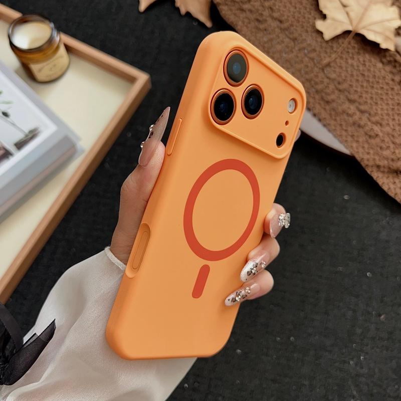 Роскошный Оригинальный Жидкий Силикон Для Чехла MagSafe Для iPhone 17 Air 16 15 14 13 12 Pro Max Беспроводная Зарядка Мягкий Бампер Чехол