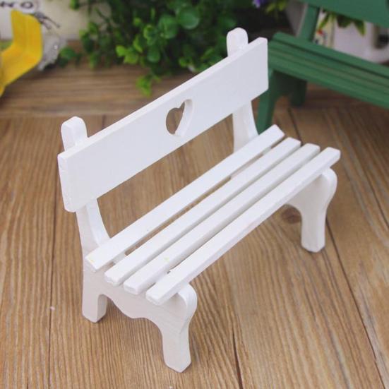 Декоративная скамейка для кукольного домика, изысканная деревянная патио, лужайка, сказочная садовая скамейка, домашний декор