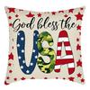 Наволочка на подушку День Независимости Принт флага Домашняя Гостиная Прикроватное украшение Подушка Подушка Наволочка