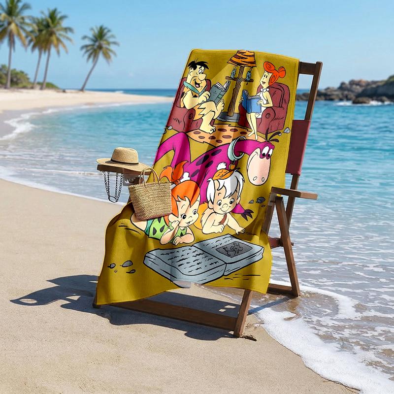 Flintstones Fashion Beach Towel: Ideal for Summer Adventures Soft, absorbent and quick drying suitable for swimming and bathing