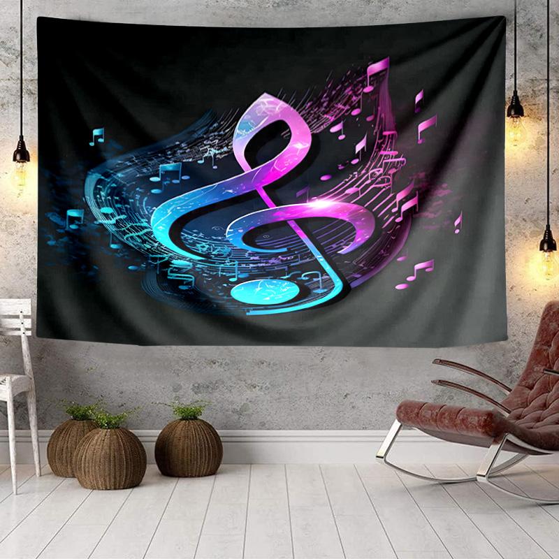 Music Notes Piano Keys Tapestry Room Decoration Wall Hanging for Living Room Bedroom, dormitory, Birthday and Christmas gifts