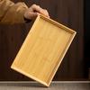 1 шт. Прямоугольный поднос для подачи Посуда Поднос для еды Для кухни Вечеринки Чайного бара Бамбуковые Деревянные поддоны Плоская тарелка Кухонные принадлежности
