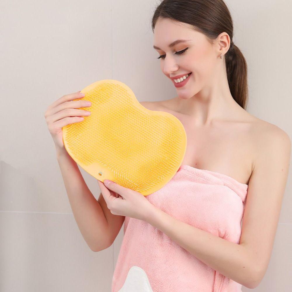 Suction Cup Back Scrubbing Pads Silicone Body Cleaning Tool Lazy Foot Pads Household
