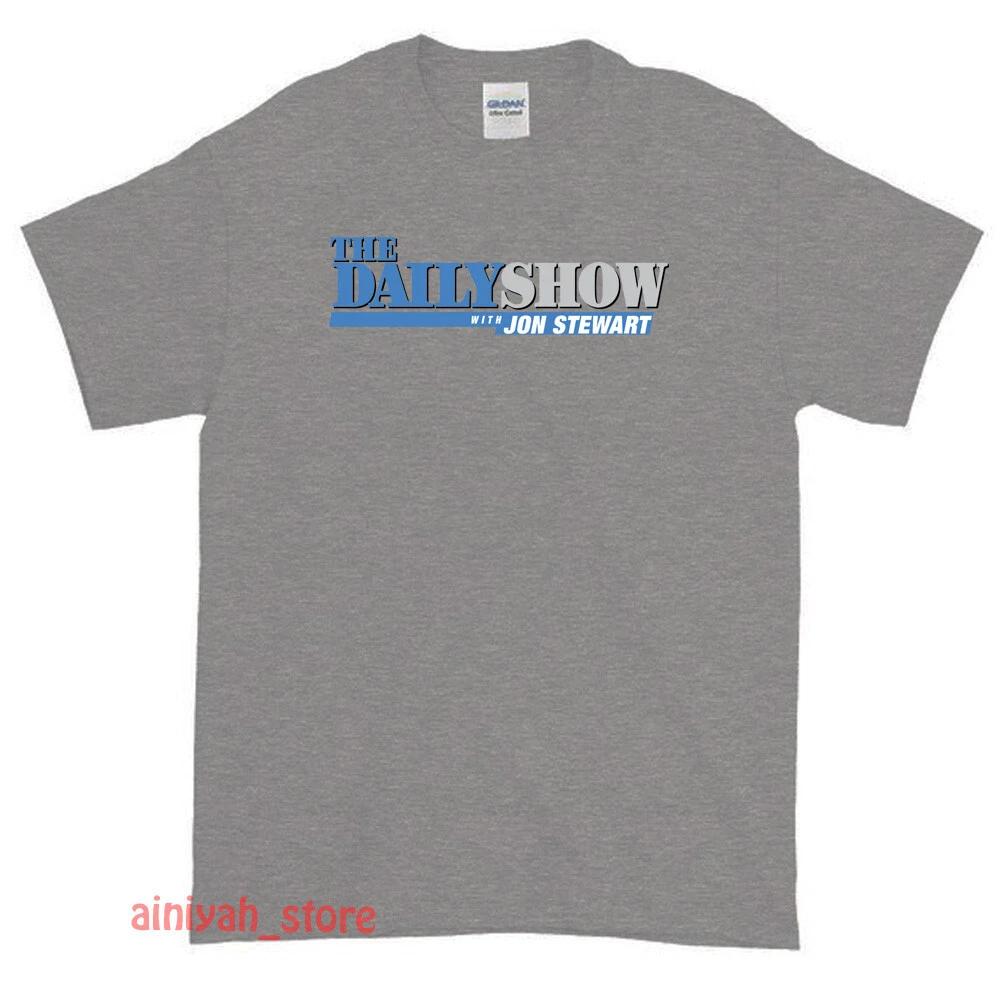The Daily Show With Jon Stewart TV Show Logo Men's Funny T shirt USA Size S-XXL
