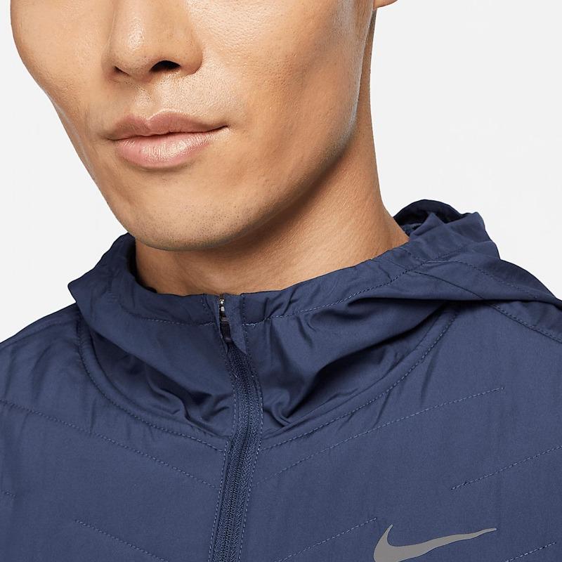 Nike Хлопковая куртка с капюшоном и молнией Therma-Fit Repel, однотонная, с длинным рукавом, мужская куртка DD5645-437