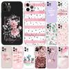 Чехол для телефона Cute Phink Pattern для iPhone 5 5s 2020se 6 6s 7 8 plus x 10 XR XS 11 12 13 mini pro MAX, черная задняя крышка из ТПУ