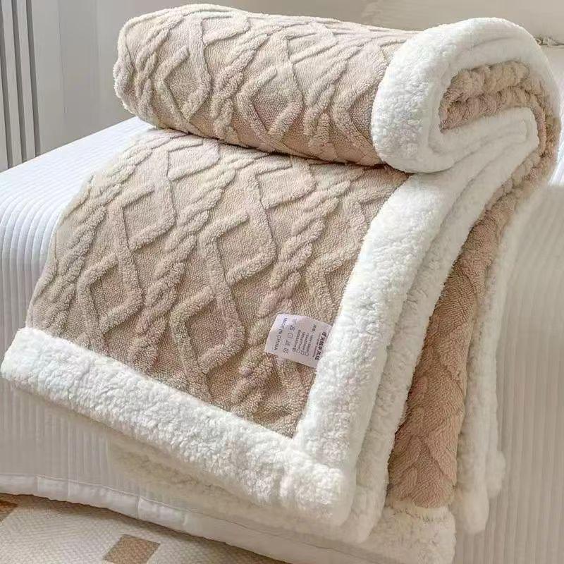 Очень большое детское бархатное одеяло для сна и накидка с капюшоном - Толстая, уютная осенне-зимняя шаль