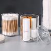 Cosmetic Cotton Storage Box Cotton Swab Container Transparent with Lid Dustproof Thickened Large Capacity Lightweight Space-saving Home Dorm