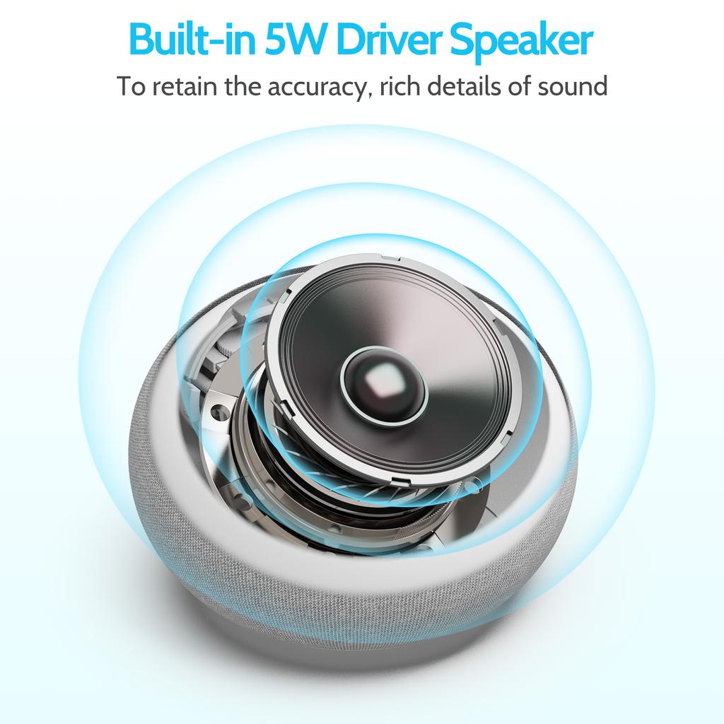 Многофункциональный будильник, автоматическое затемнение звука, 20 успокаивающих звуков, светодиодный цифровой дисплей, таймер сна, точная регулировка громкости