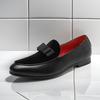 Итальянская модельная мужская обувь, мужские кожаные лоферы на плоской подошве, мужские черные, красные замшевые лоферы, мужские деловые свадебные туфли
