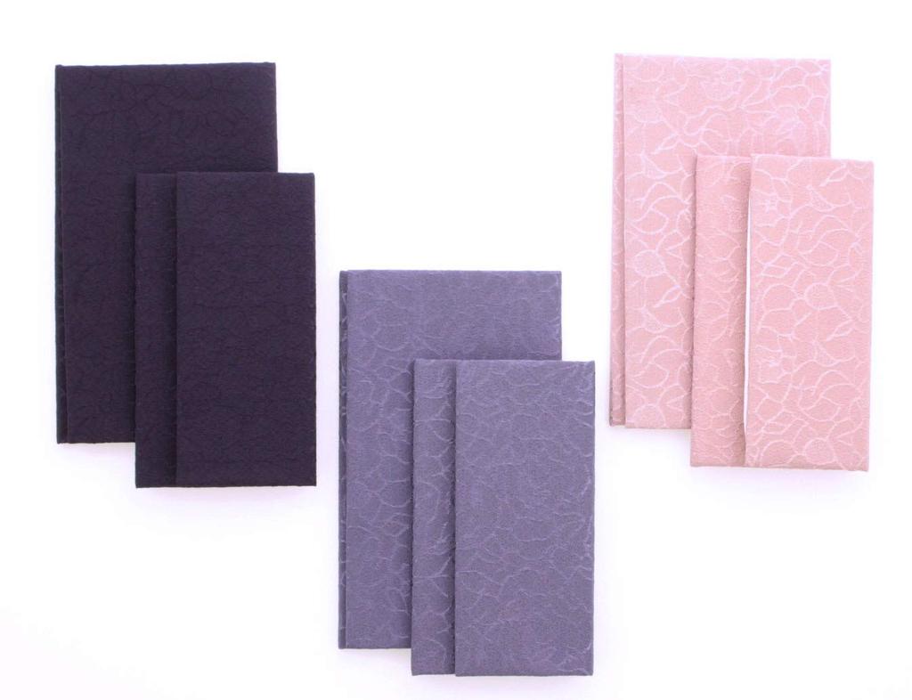 Taiko Sangyo Chirimen Silk Fukusa (Crepe Silk Fabric) Soft Set with Gold Envelope and Prayer Beads Case, Made in Japan, Purple