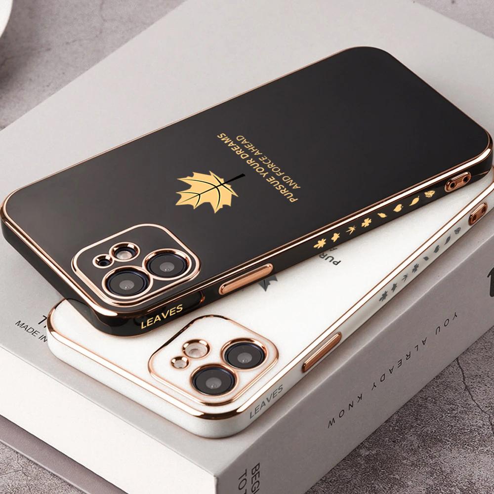 Чехол для телефона с покрытием из кленового листа для iPhone 11 13 15 Samsung Galaxy A52 Xiaomi Redmi 12C Note 10 Pro Oneplus Мягкие чехлы для смартфонов