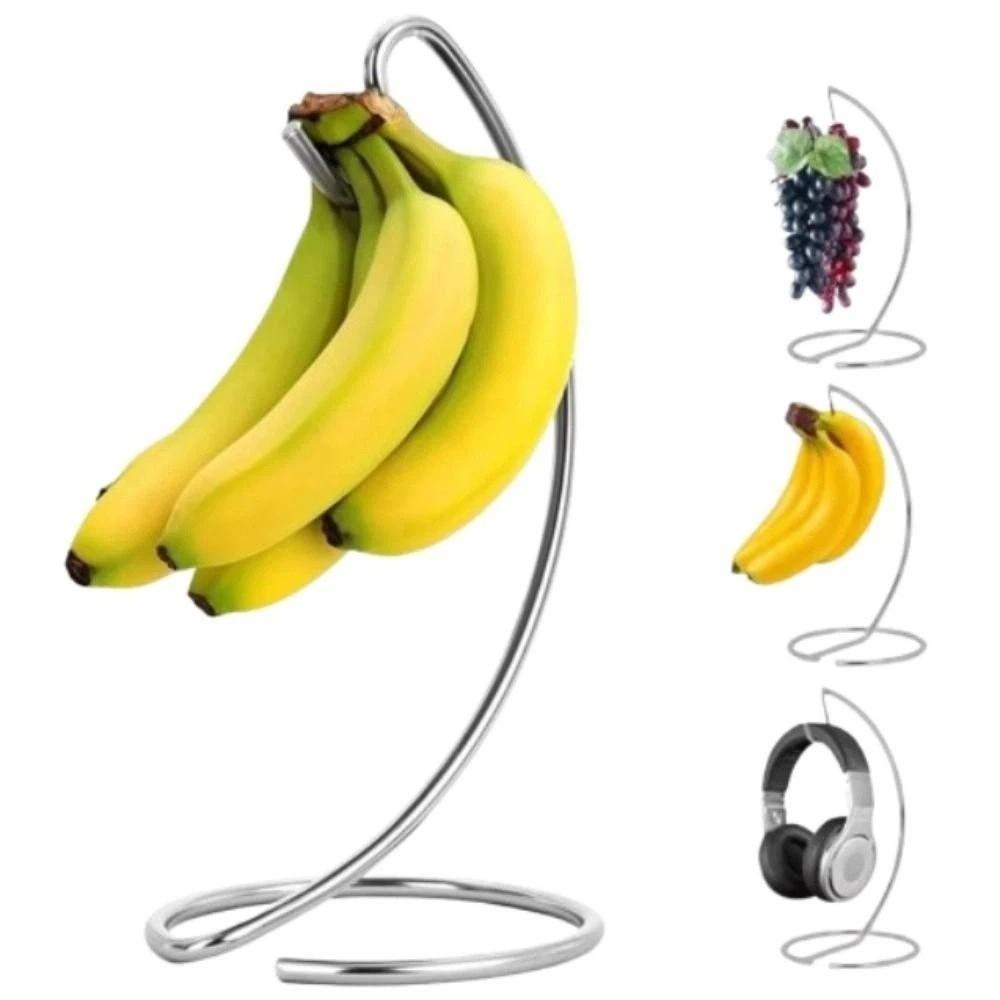 Creative Metal Banana Rack Keep Bananas Fresh Space Saving Fruit Vertical Storage Rack Rust Proof Multifunctional