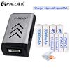 PALO 1.2V NI-MH Aa AA Rechargeable Batteries + 1.2V Aaa AAA Rechargeable battery+AA Battery Charger for 1.2V AA AAA Battery