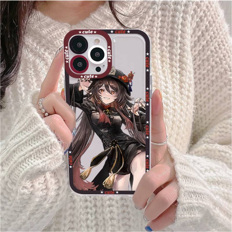 Чехол для телефона Genshin Hu Tao для iPhone 11 12 13 Mini Pro Max 14 Pro Max