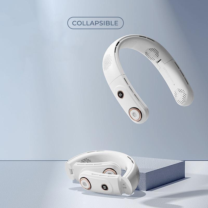 Portable Neck Fan Hanging Neck Wireless FAN Mini Bladeless Fans Ventilador Cooling USB Rechargeable Mute Fans For Outdoor Sports