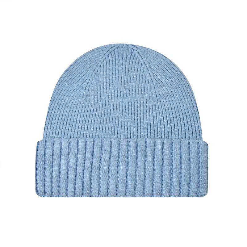 Unisex Korean Style Knit Beanie - Solid Color, Casual, Warm Autumn/Winter Hat
