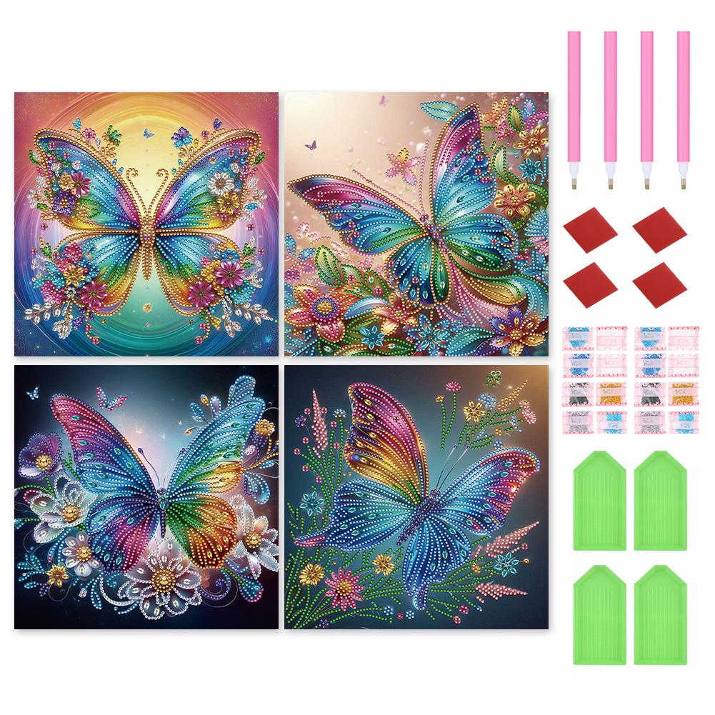 Набор для частичной алмазной вышивки 5D «Сделай сам» для девочки, специальная форма, кристалл, 4 шт., домашний декор