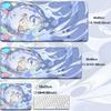Игровой коврик для мыши Genshin Impact Милый мультяшный Фурнина Нёвиллетт Мавэка Странник Райдэн Настольные коврики XXL Нескользящий коврик для клавиатуры и мыши
